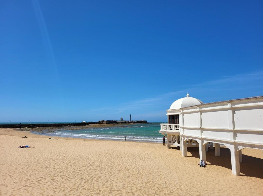 Cadiz Playa La Caleta Terraza Con Barbacoa 아파트 외부 사진